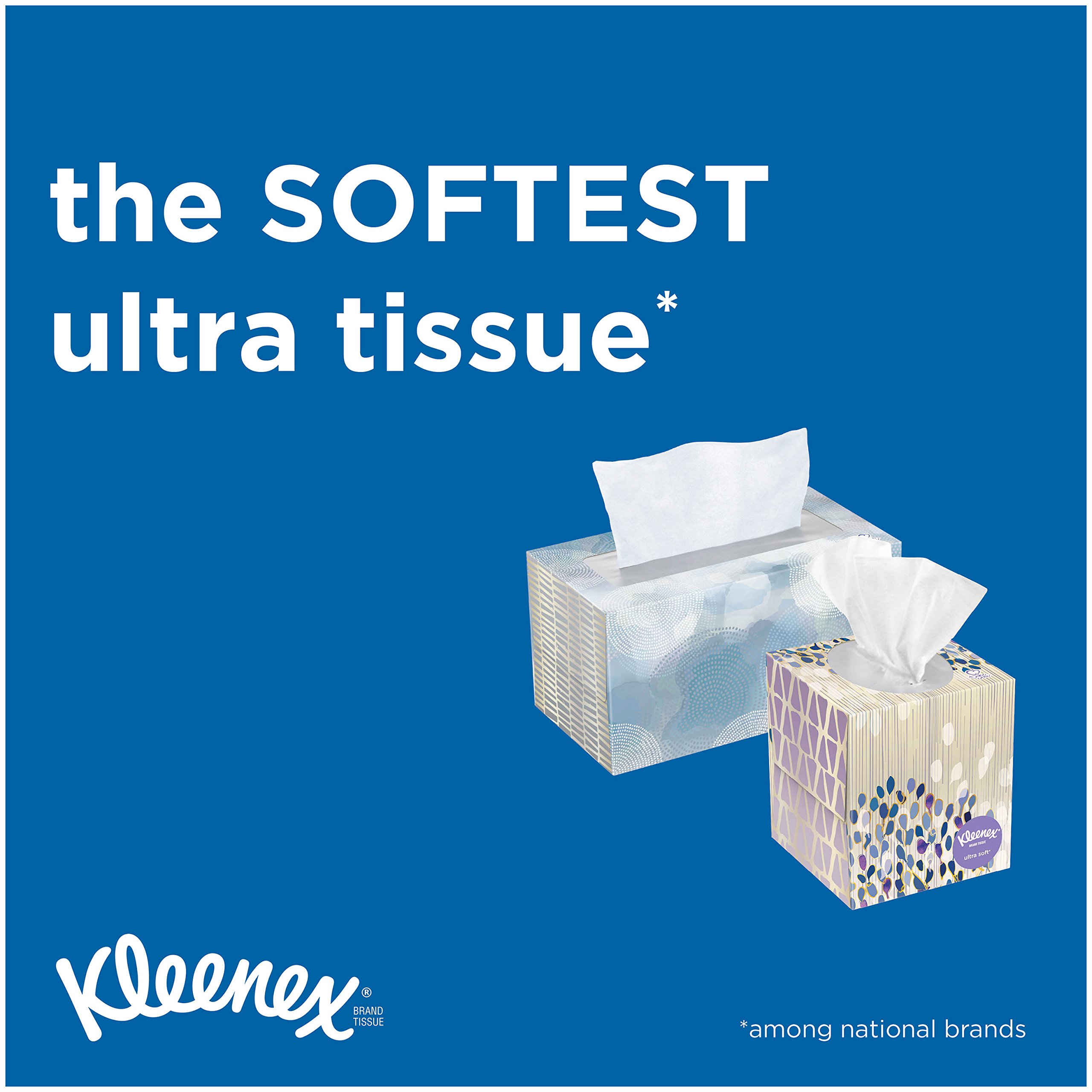 Kleenex Ultra Soft Facial Tissues - 18 Cube Boxes (75 Tissues Each) | Gentle & Strong for Daily Use at Home, Office & Travel