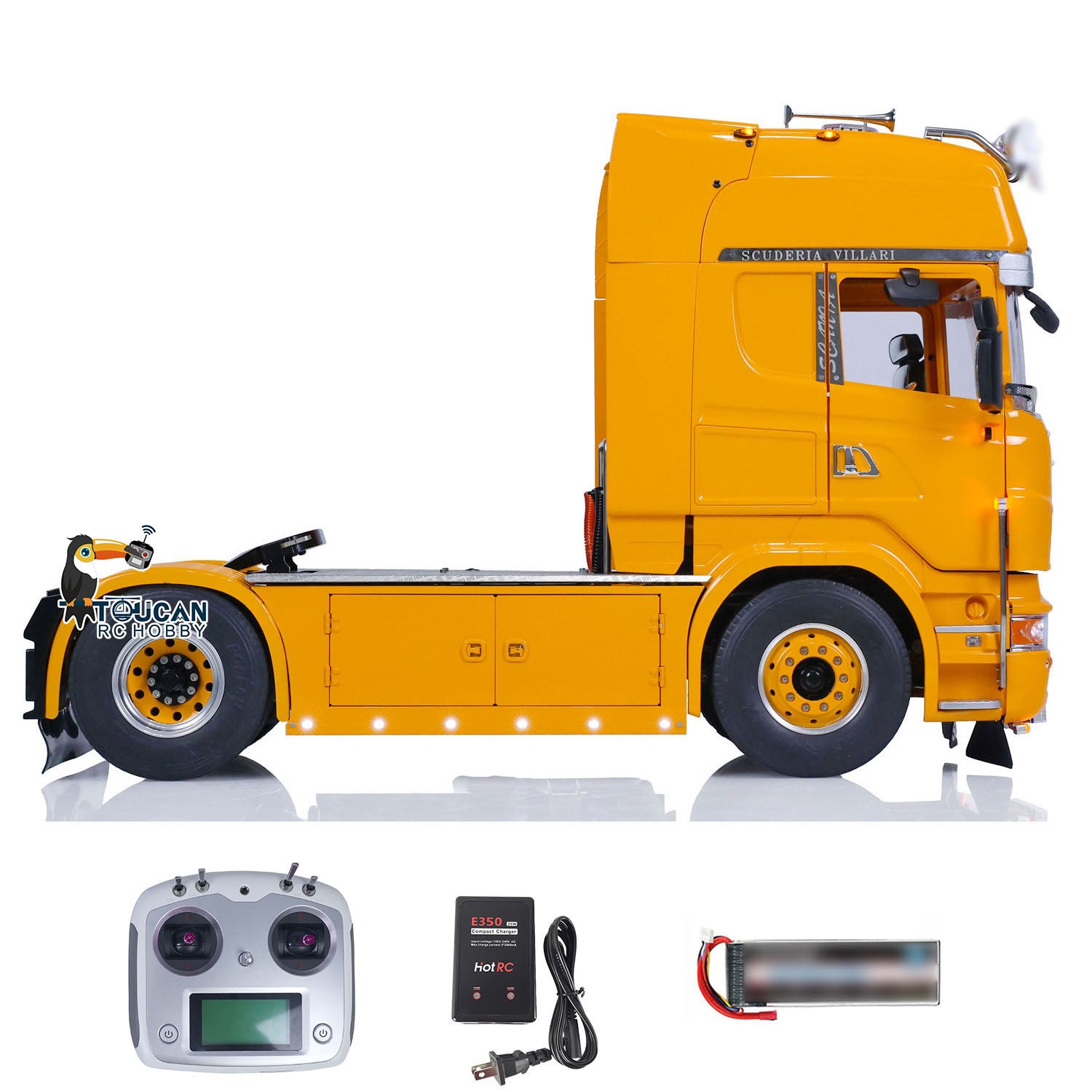 1/14 Scale LESU Metal Chassis 4X4 RC Tractor Truck Kit - DIY Customizable Model Car with Motor, Servo, LED Lights & Sound System - Perfect for Off-Road RC Enthusiasts and Radio Controller Hobbyists