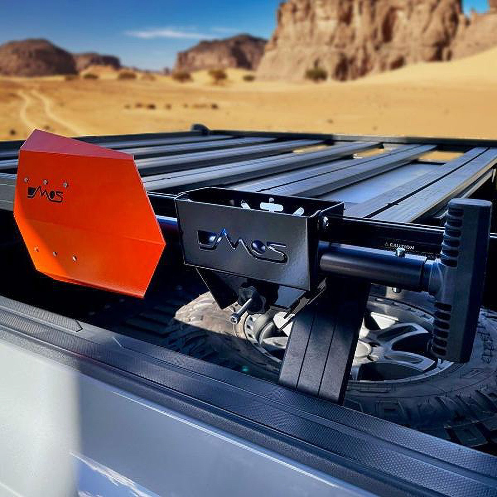 DMOS Universal Shovel and Axe Mount - Heavy Duty Multi-Tool Carrier for Trucks, ATVs & UTVs | Perfect for Off-Road Adventures, Camping & Emergency Preparedness