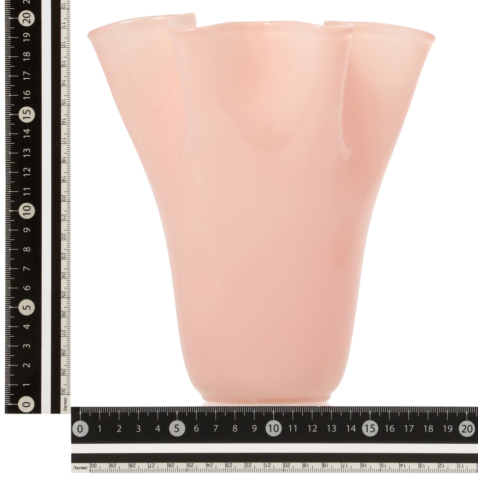Elegant Floral Vase with Frill Design - Light Pink Home Decor for Living Room, Wedding Centerpiece & Gift Idea