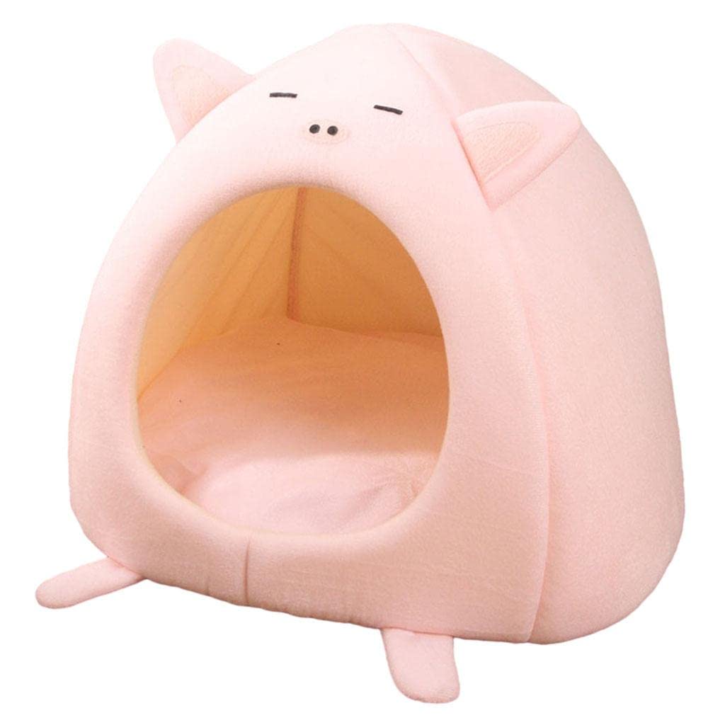 Baoblaze Fashion Dog Bed - Soft Warm Pet Cave Bed for Small Dogs & Cats, Cozy House for Puppies - Pig Design | Perfect for Indoor Use, Winter Warmth & Pet Comfort