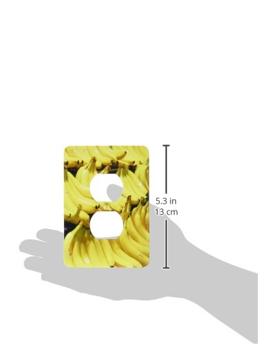 3 Rows of Yellow Bananas Outlet Cover - Decorative Electrical Plate - Kitchen, Bedroom, Office Safety Decor
