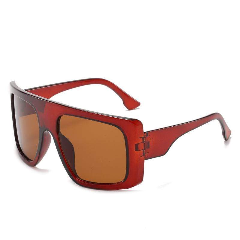 Vintage Oversized Square Sunglasses with Gradient Lenses - UV Protection Big Frame Shades for Women & Men - Perfect for Beach, Driving, and Outdoor Activities