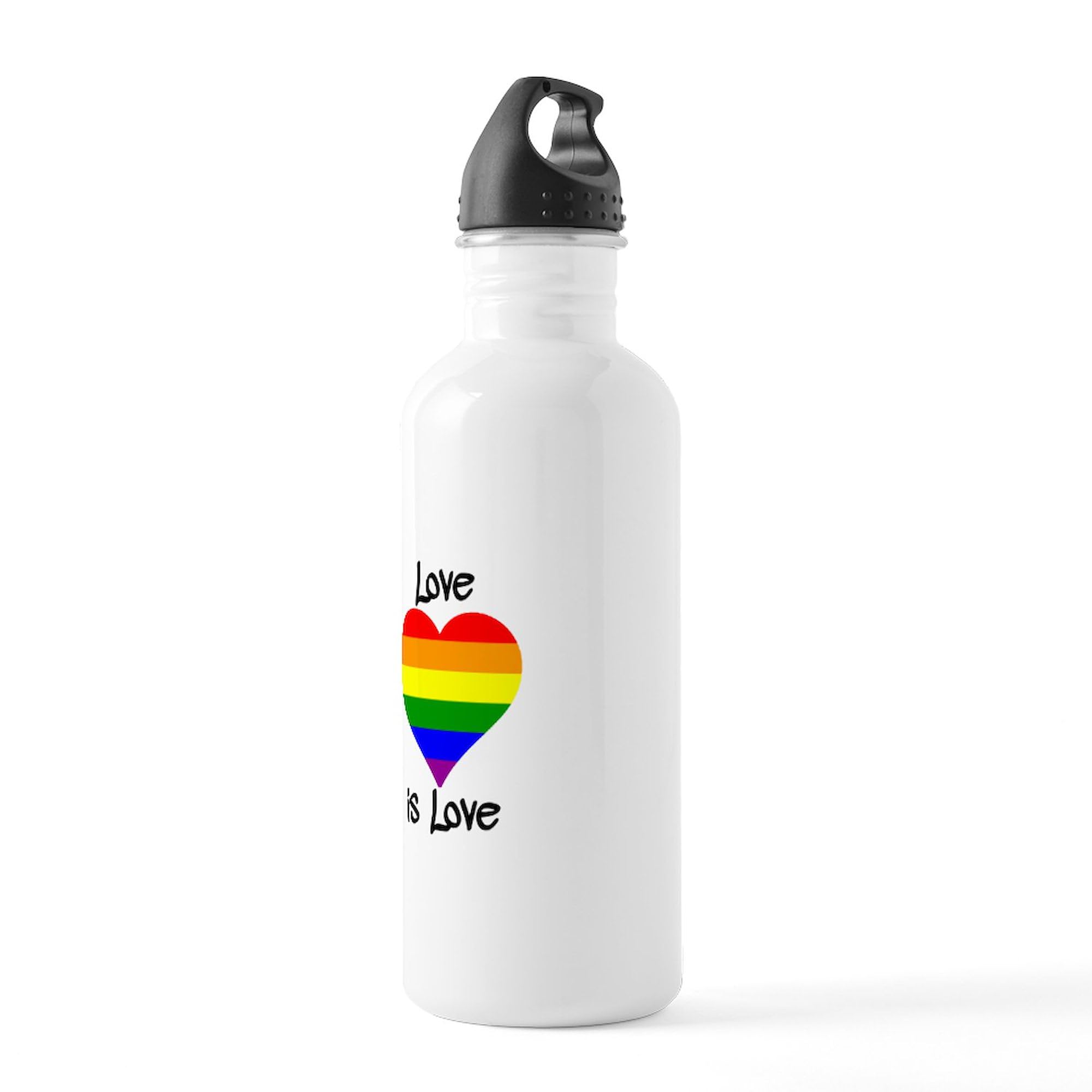 Love Is Love 1.0L (34 oz) Stainless Steel Water Bottle - Insulated Double Wall Vacuum Flask for Hot & Cold Drinks - Perfect for Gym, Hiking, Work & LGBTQ+ Pride Events