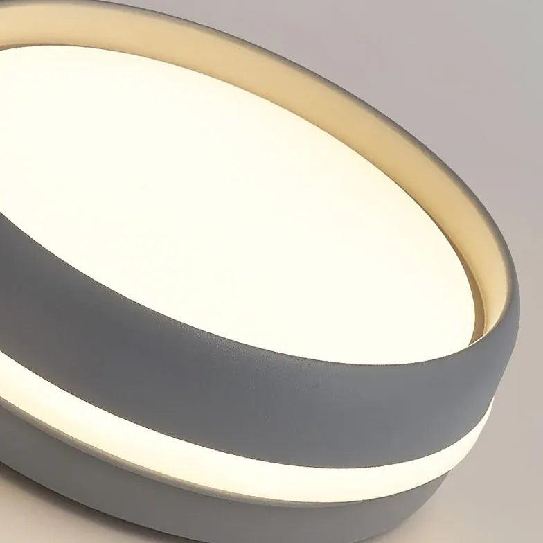 Modern Round Dual Tone Ceiling Light Fixture - Matte Black & Brushed Gold Finish - Perfect for Hallway, Entryway, Foyer, and Staircase Lighting