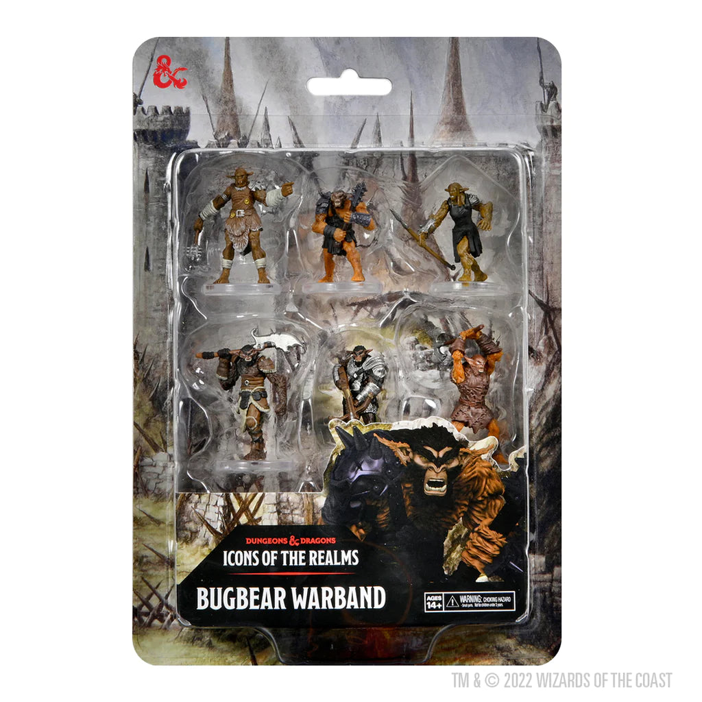 D&D Icons of the Realms: Bugbear Warband Miniature Set for Dungeons & Dragons RPG Tabletop Gaming