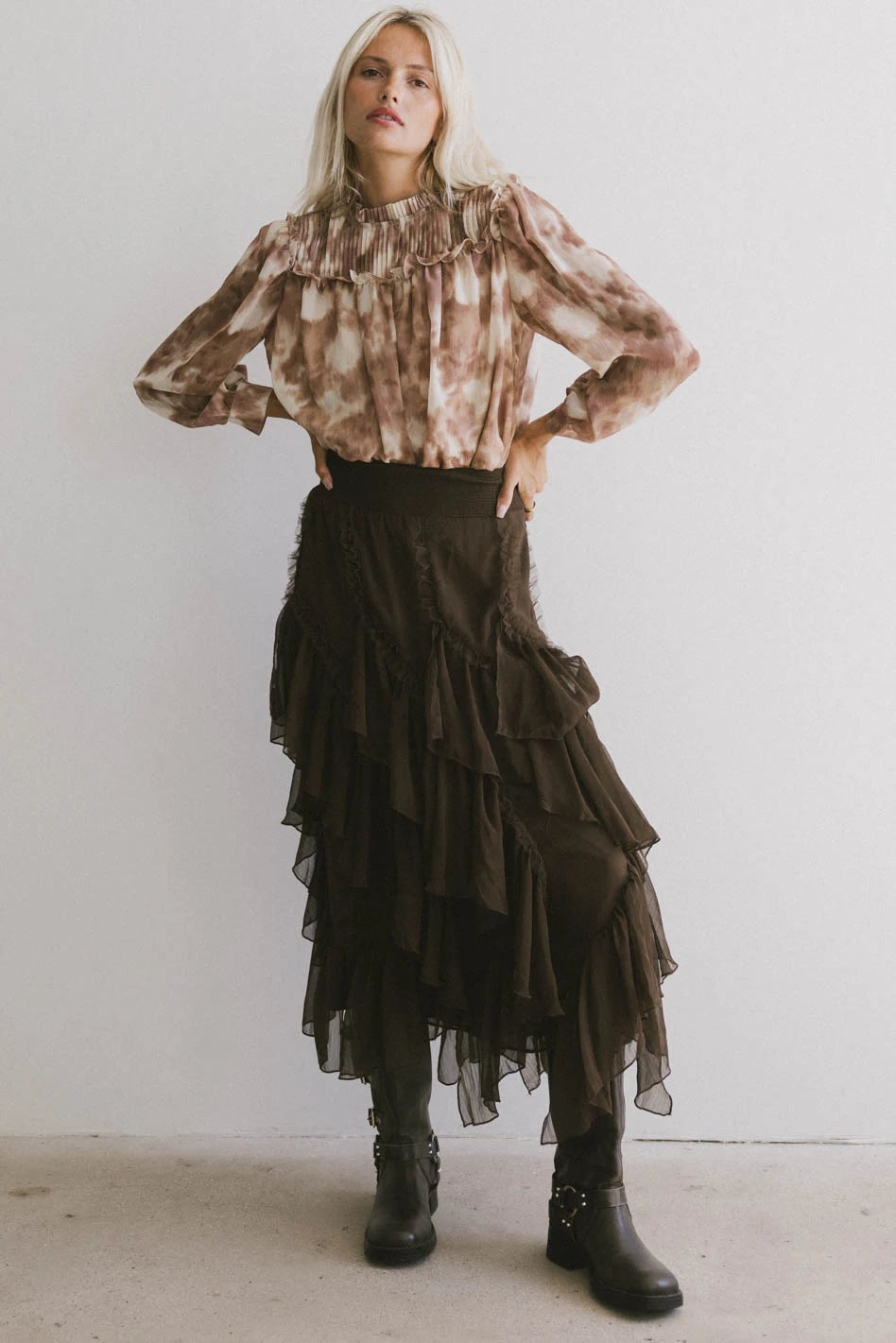 Kennedy Pleated Blouse for Women | Elegant Office & Party Tops | Final Sale | Perfect for Work, Date Night & Special Occasions