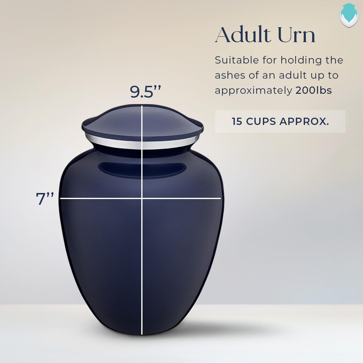Personalized Golf Cremation Urns for Adults - Large Cobalt Blue Funeral Urn for Men & Women with Double Side Engraving - Holds 200 lbs - Perfect for Memorial Displays, Home Altars & Golf-Themed Memorial Services