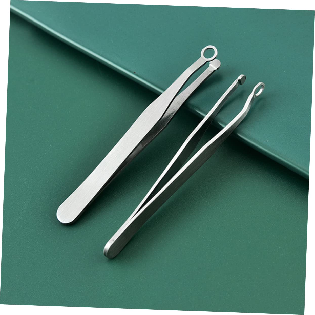 Stainless Steel Round Nose Hair Clipper & Eyelash Tweezers Set for Men - Precision Grooming Tool for Nose Hair Trimming, Eyebrow Shaping | Perfect for Travel, Home & Salon Use