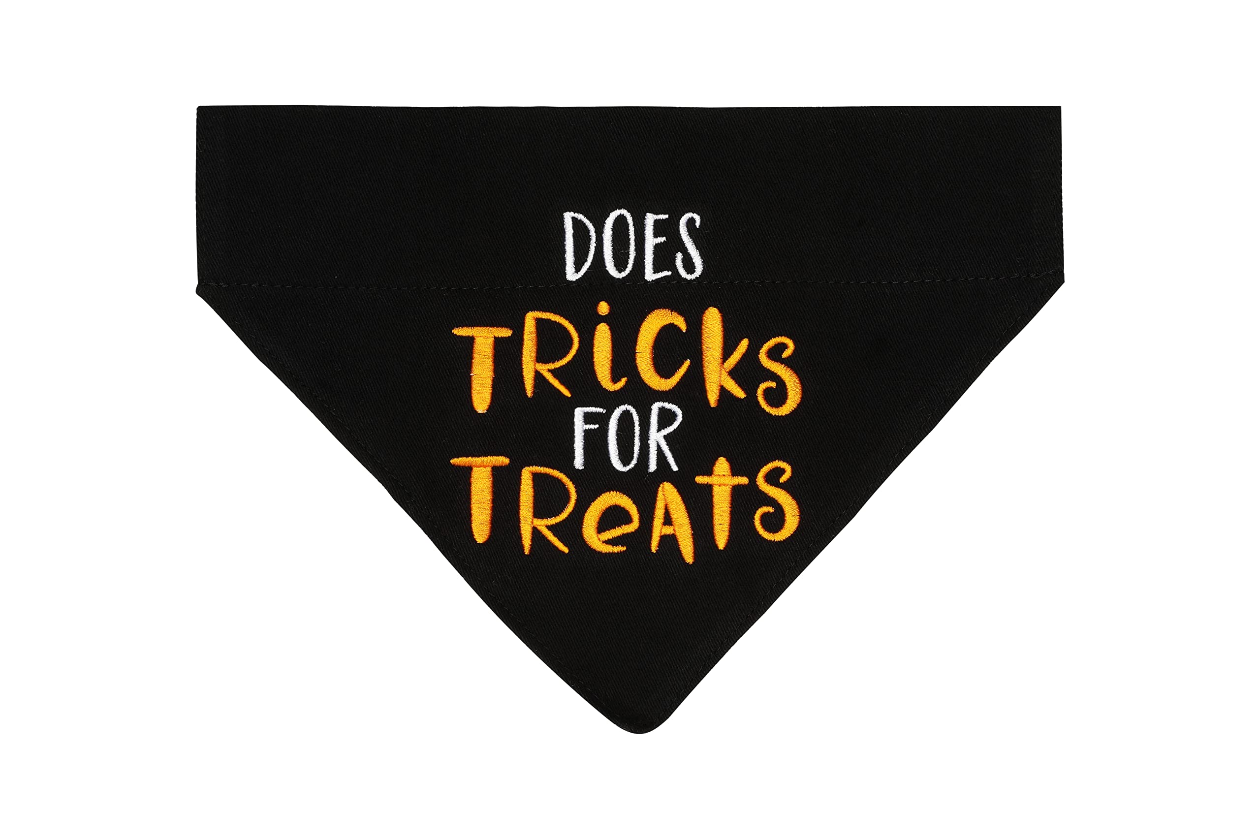Pearhead Halloween Dog Bandana - Trick or Treat Pet Bandana for Small & Medium Dogs, Fall Holiday Dog Apparel, Slip-On Dog Collar Accessory for Halloween Costumes - Perfect for Trick-or-Treating, Pumpkin Patch Visits & Spooky Pet Photo Shoots