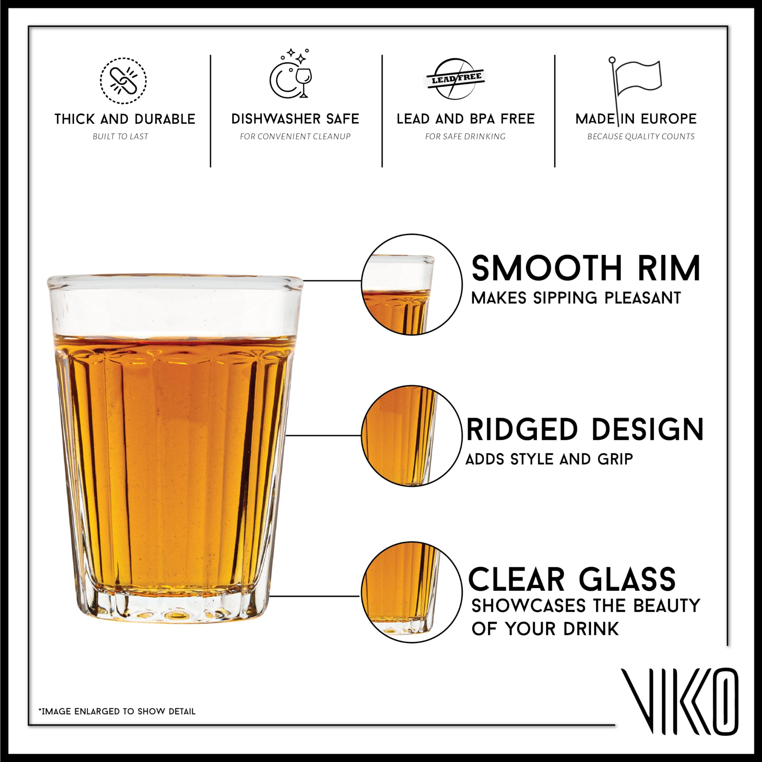 Vikko 1.5 Ounce Shot Glasses Set of 12 - Durable Small Liquor & Spirit Glasses for Tequila, Whiskey, Espresso - Perfect for Home Bars, Parties & Cocktail Making (Madelina)