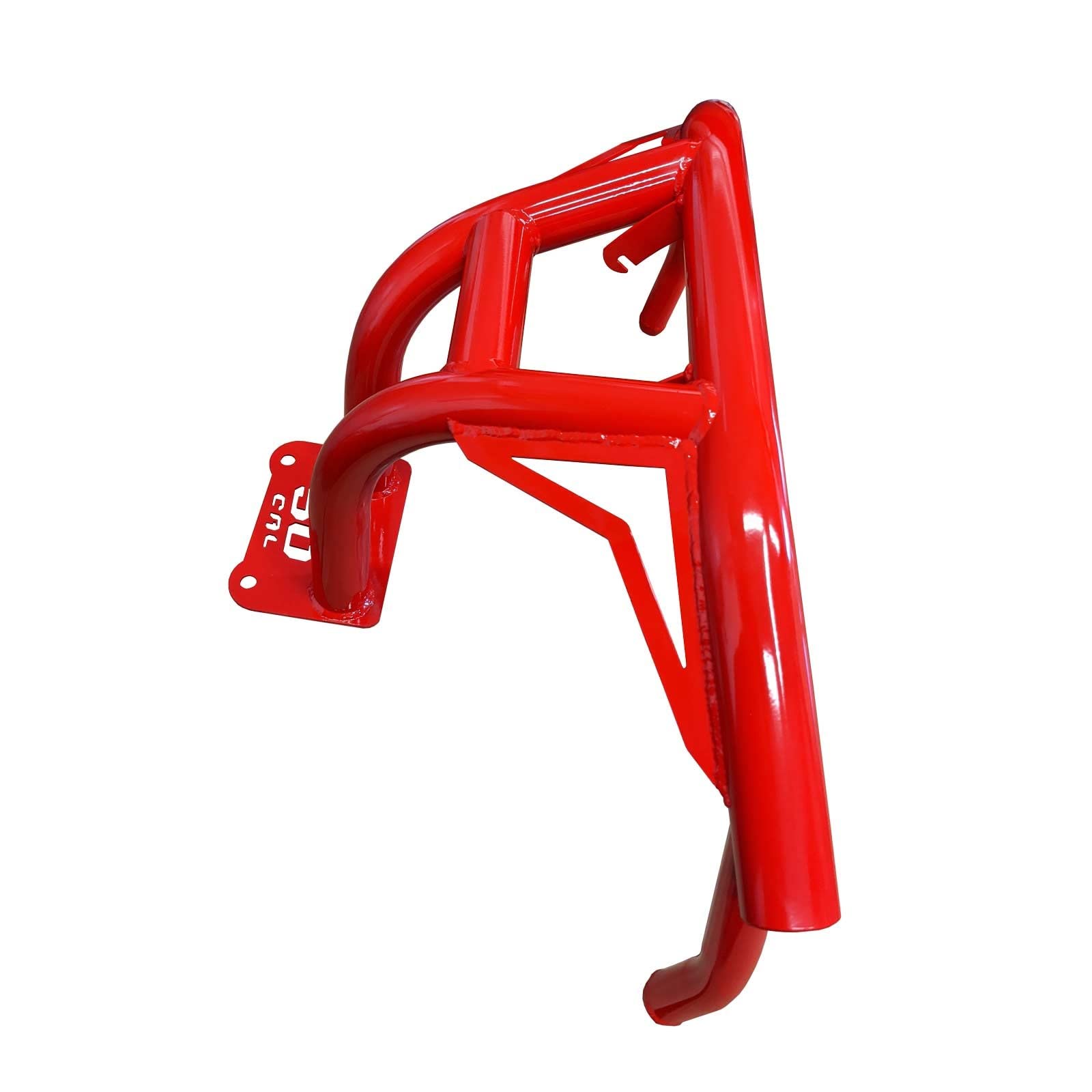 50 Caliber Racing Red Front Bumper for Polaris RZR Pro XP & XP4 (2020+) - Compatible with 2 & 4 Seater Models, Light Bar Tabs Included - Perfect for Off-Roading, Trail Riding & UTV Adventures