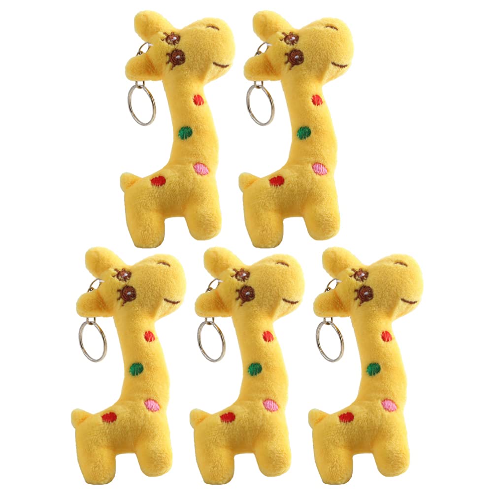 Toyvian Mini Stuffed Giraffe Plush Keychains - Adorable Animal Charms for Bags, Keys, Backpacks, and Hanging Decor - Perfect for Kids, Gifts, and Party Favors