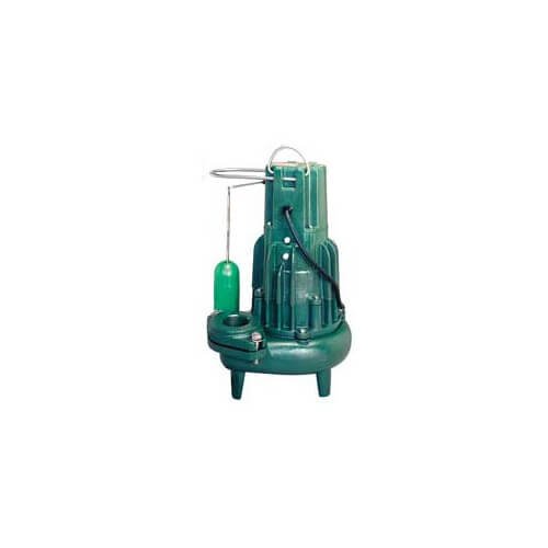 Zoeller BN282 Cast Iron Sewage Pump with Variable Level Float Switch - 115V Single Seal for Basement, Sump Pit, and Wastewater Removal