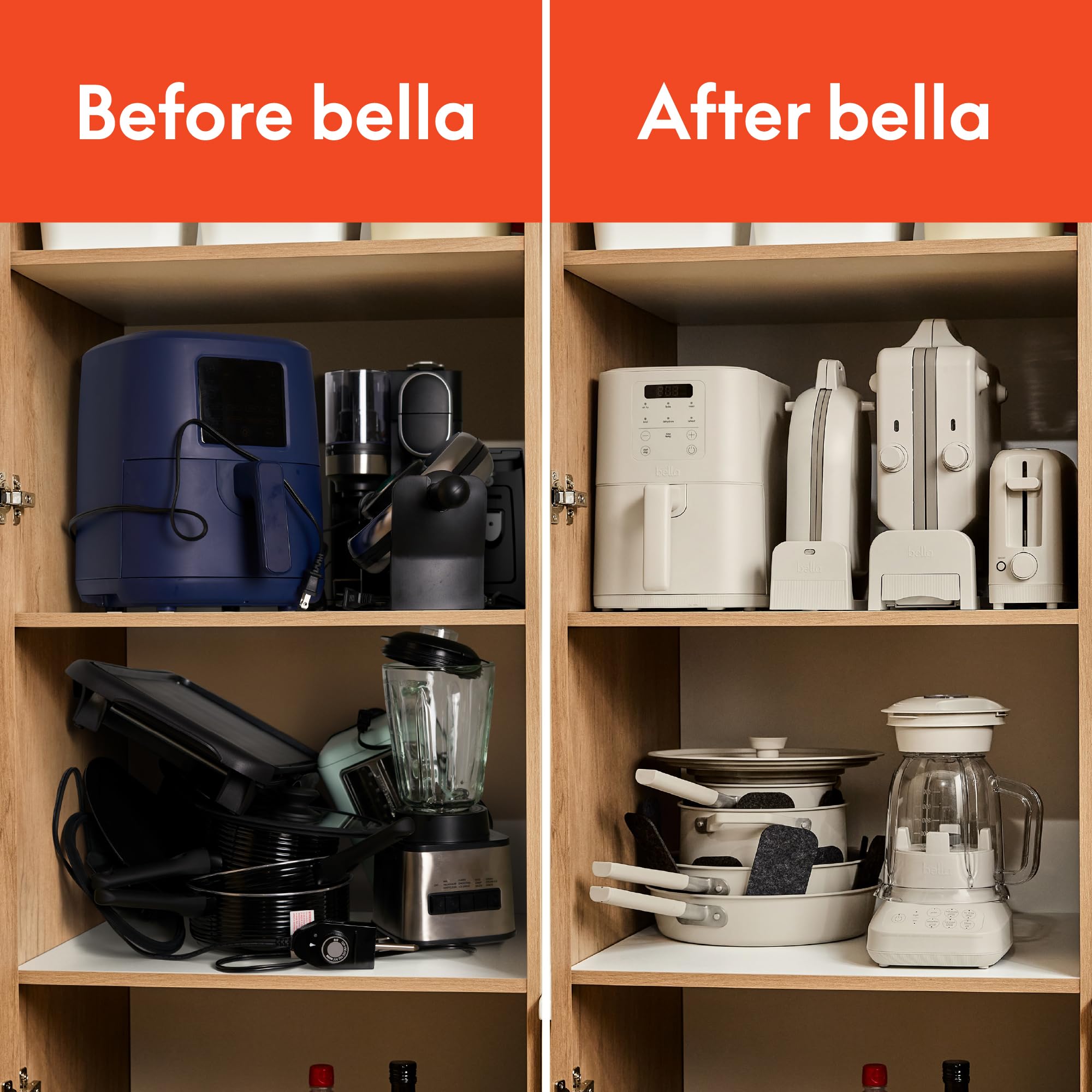 BELLA 2-Slice Compact Toaster with Flip-n-Store Ceramic Waffle Maker - Space-Saving Kitchen Appliance with EverGood™ Nonstick Coating & 6 Browning Settings - Perfect for Breakfast, Dorms, Small Kitchens & Oatmilk Waffles