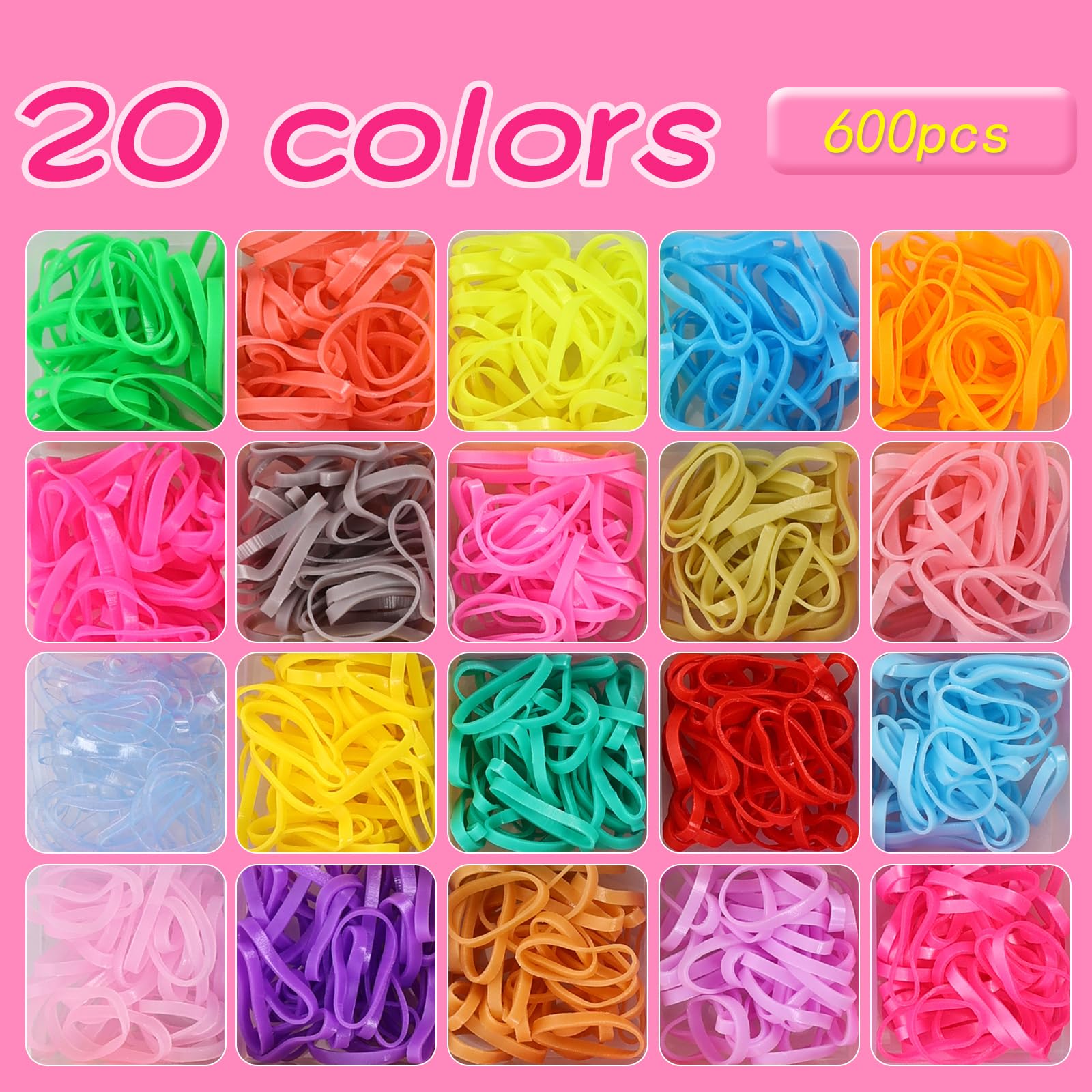 Toddler Hair Ties Set with Clips - Colorful Elastic Bands for Girls | Baby Hair Accessories for Daily Styling