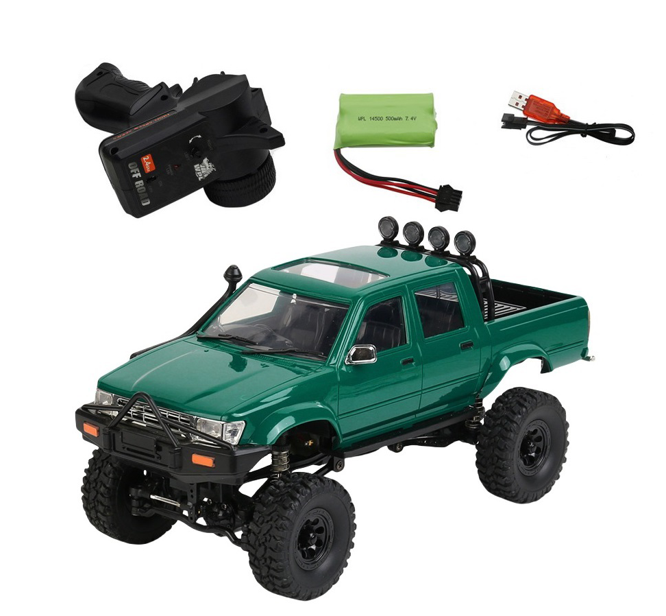 WPL C64 1:16 Scale 2.4GHz 4WD RC Off-Road Climbing Car - Full Proportional Remote Control for Adults & Kids, Perfect for Outdoor Adventure, Backyard Racing and Off-Road Trail Crawling