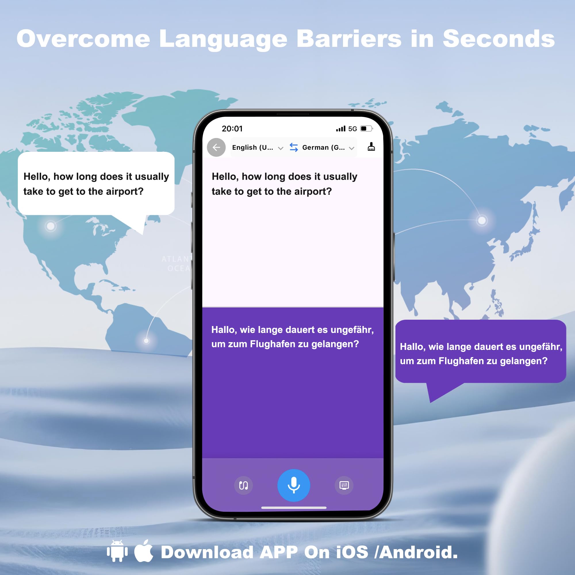 AI Language Translator Earbuds with 144 Languages & Accents - 3-in-1 Real-Time Translation Headphones for iOS & Android - Perfect for Travel, Business Meetings & Language Learning (Black)