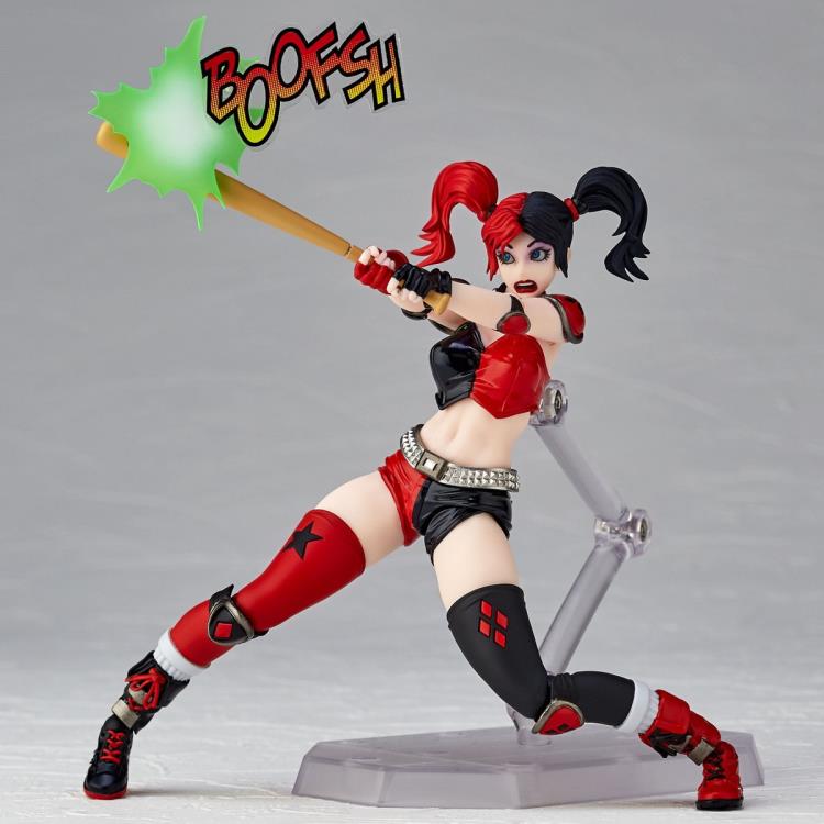 Amazing Yamaguchi Revoltech No.015 Harley Quinn Roller Derby Action Figure - Highly Poseable Collectible for DC Comics Fans & Display