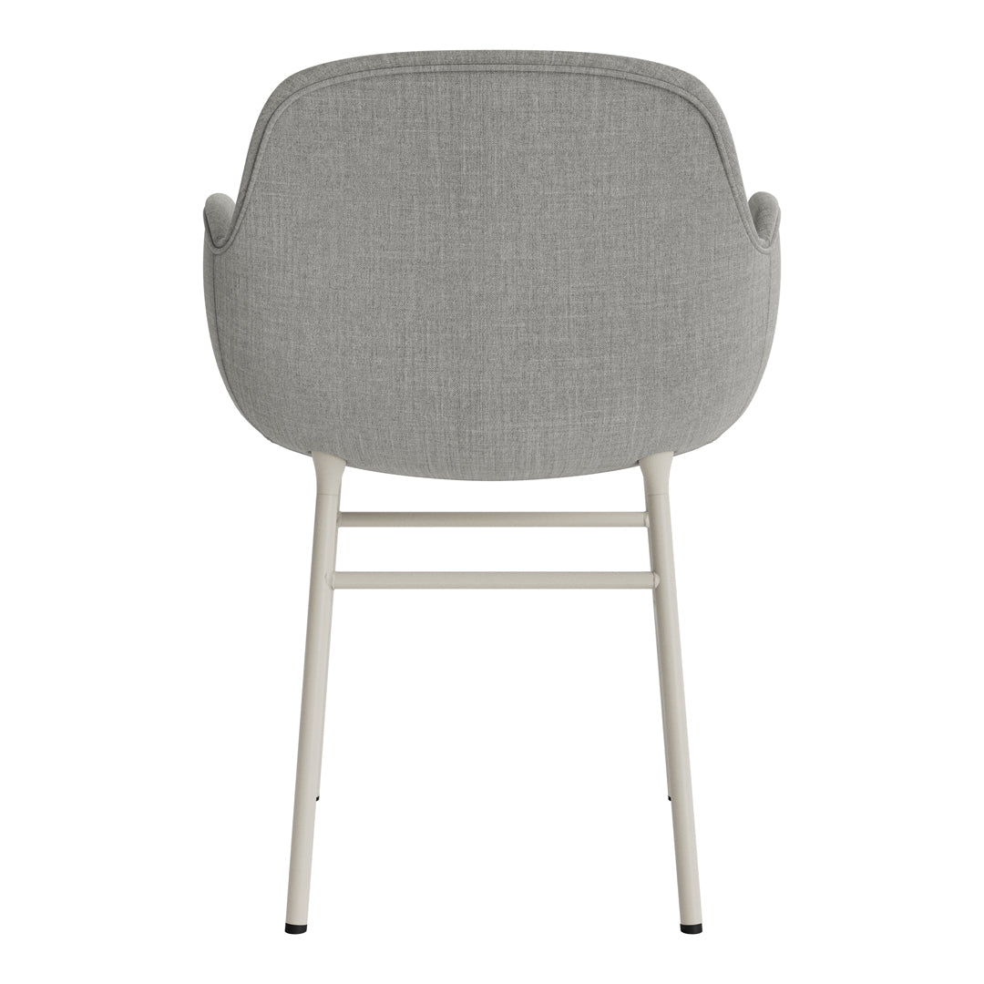 Modern Form Armchair with Sturdy Metal Legs & Soft Upholstery - Perfect for Living Room, Office or Reading Nook