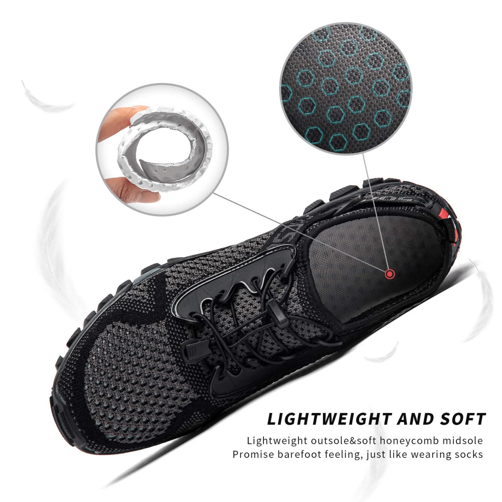SOBASO Quick-Drying Water Shoes for Women & Men - Lightweight Hiking, Swimming, Beach, Fishing, Diving, Sailing - Perfect for Water Sports, Travel & Outdoor Adventures