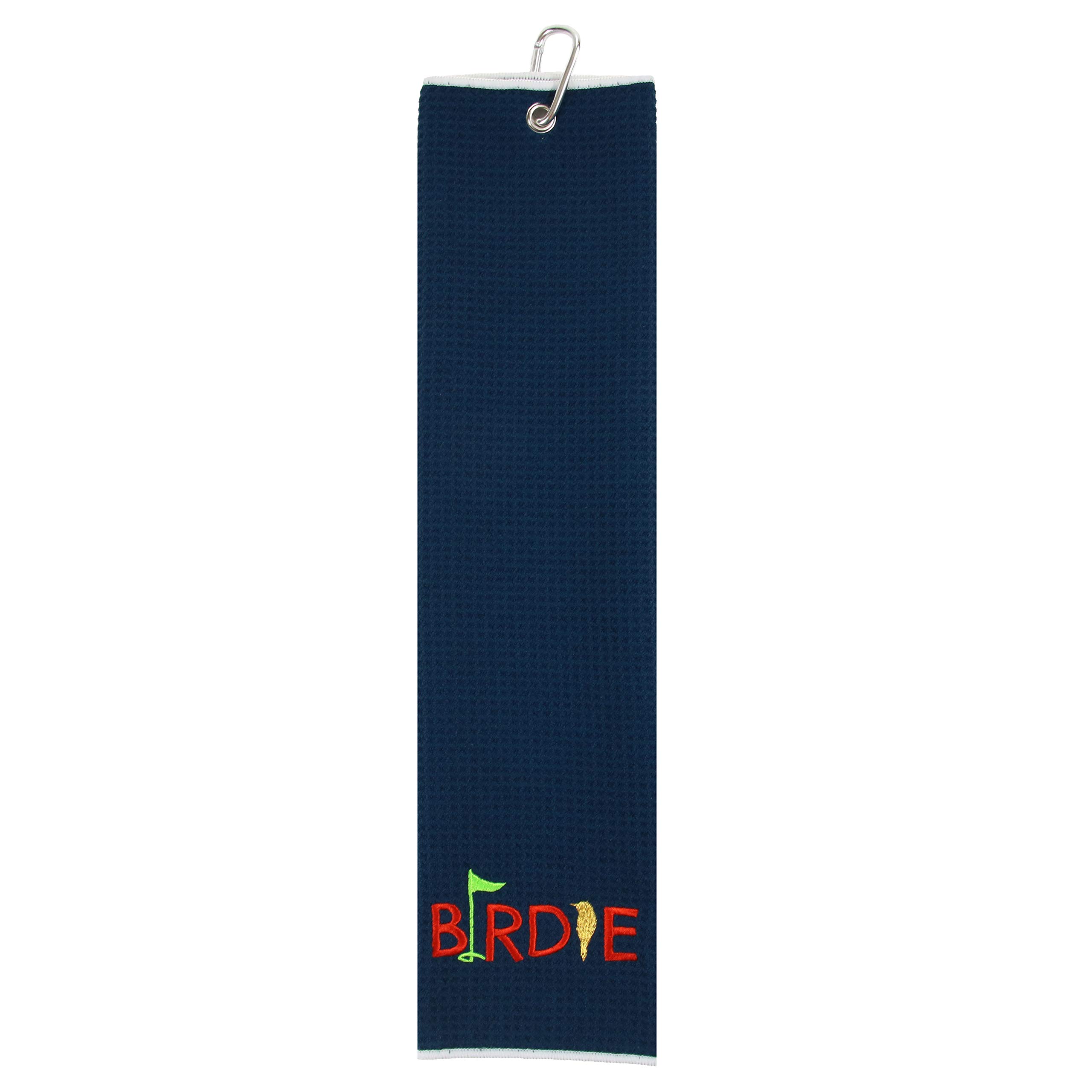 Premium Microfiber Golf Towel - Tri-fold Waffle Design with Carabiner Clip | 16