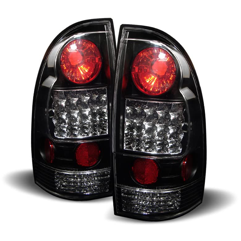 AKKON LED Tail Lights for Toyota Tacoma - Black Bezel Brake Lights (Driver & Passenger Side) | Durable & Stylish Upgrade for Pickup Trucks | Perfect for Night Driving & Off-Road Adventures