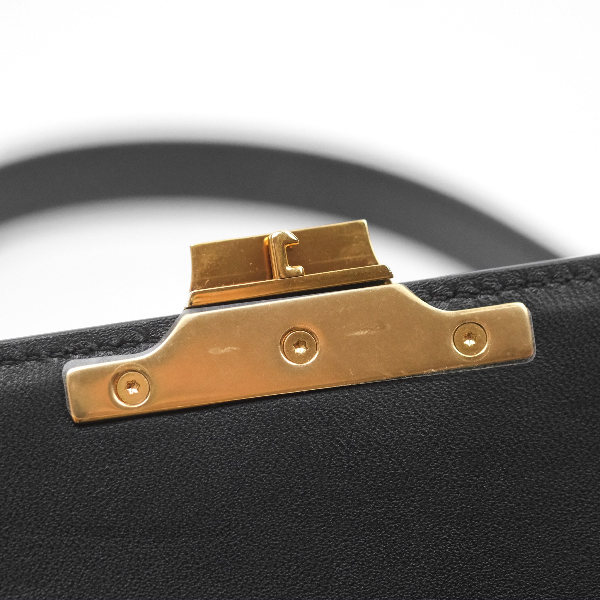 Celine Triomphe Shoulder Bag in Black Calfskin Leather - Luxury Designer Handbag for Women, Perfect for Work, Travel & Evening Events