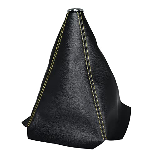 Black PU/Yellow Stitching
