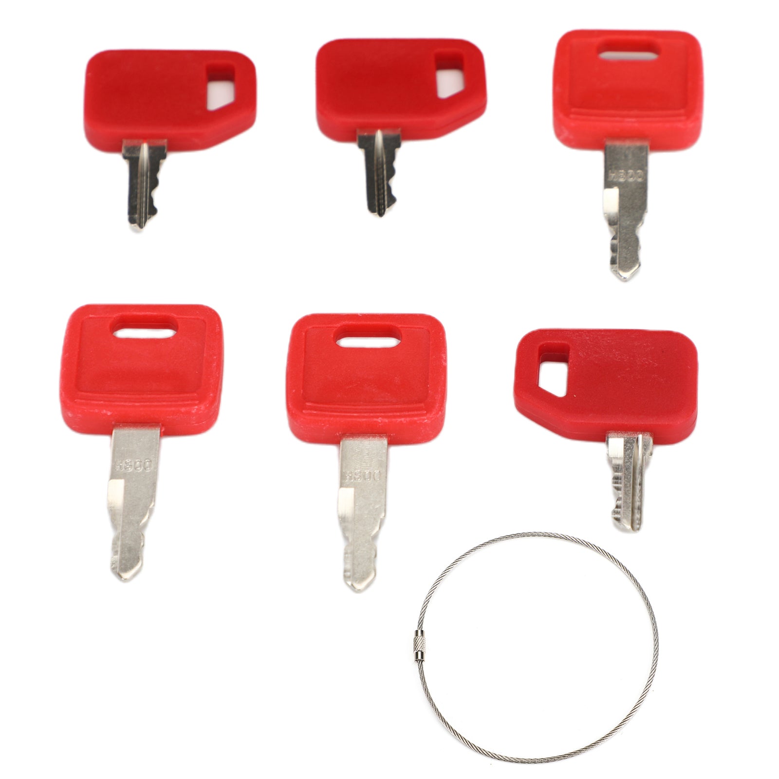6 Heavy Duty Ignition Keys for John Deere Excavator, Loader & Dozer - Replacement Equipment Keys for Construction Machinery (Worksite, Farm, Industrial Use)