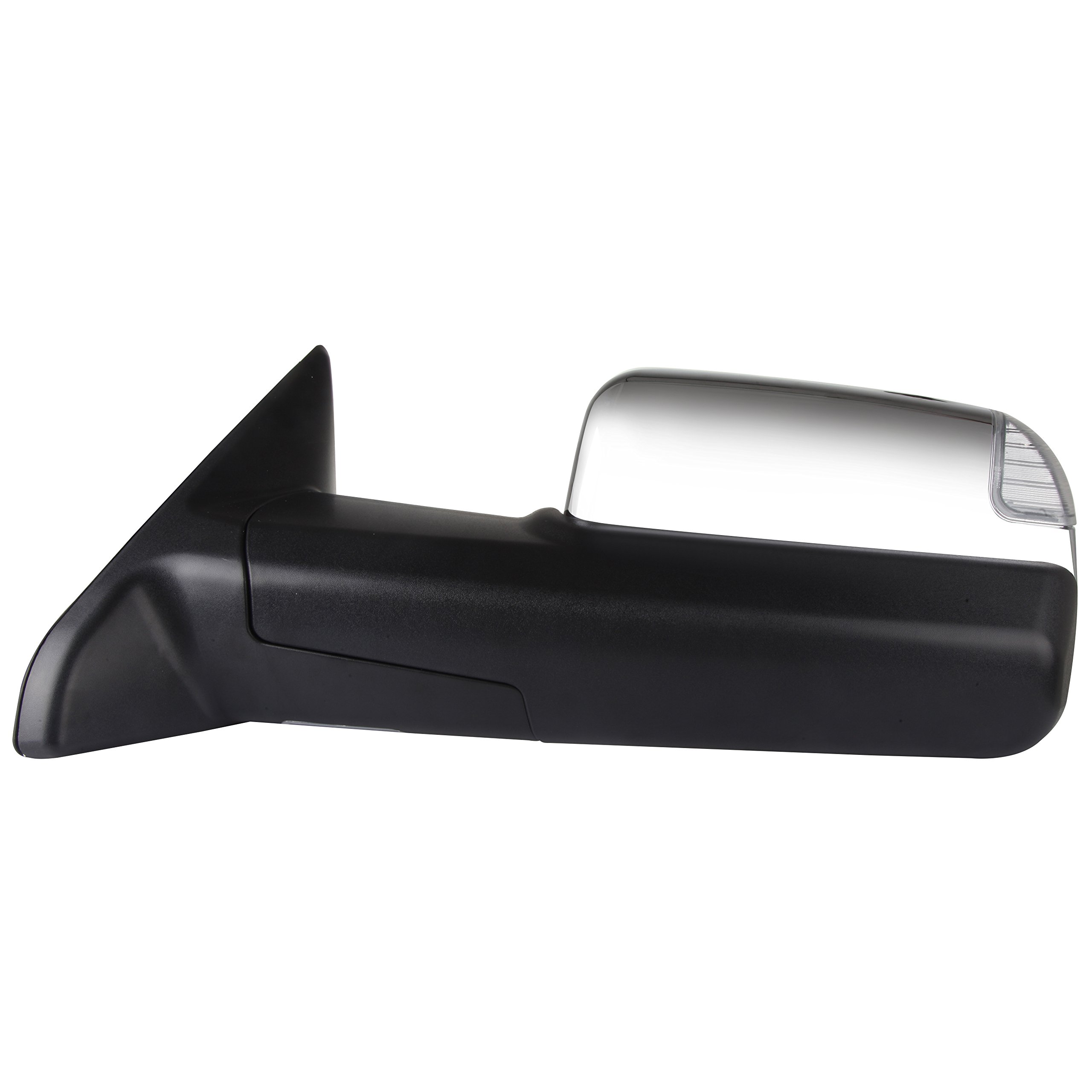 LUJUNTEC Power Heated Towing Mirrors Replacement for 2011-2016 Dodge Ram 1500/2500/3500 - Chrome Pickup Truck Side Mirrors with Turn Signal & Puddle Light (Driver Left & Passenger Right) - Perfect for Towing, Night Driving & Off-Road Adventures