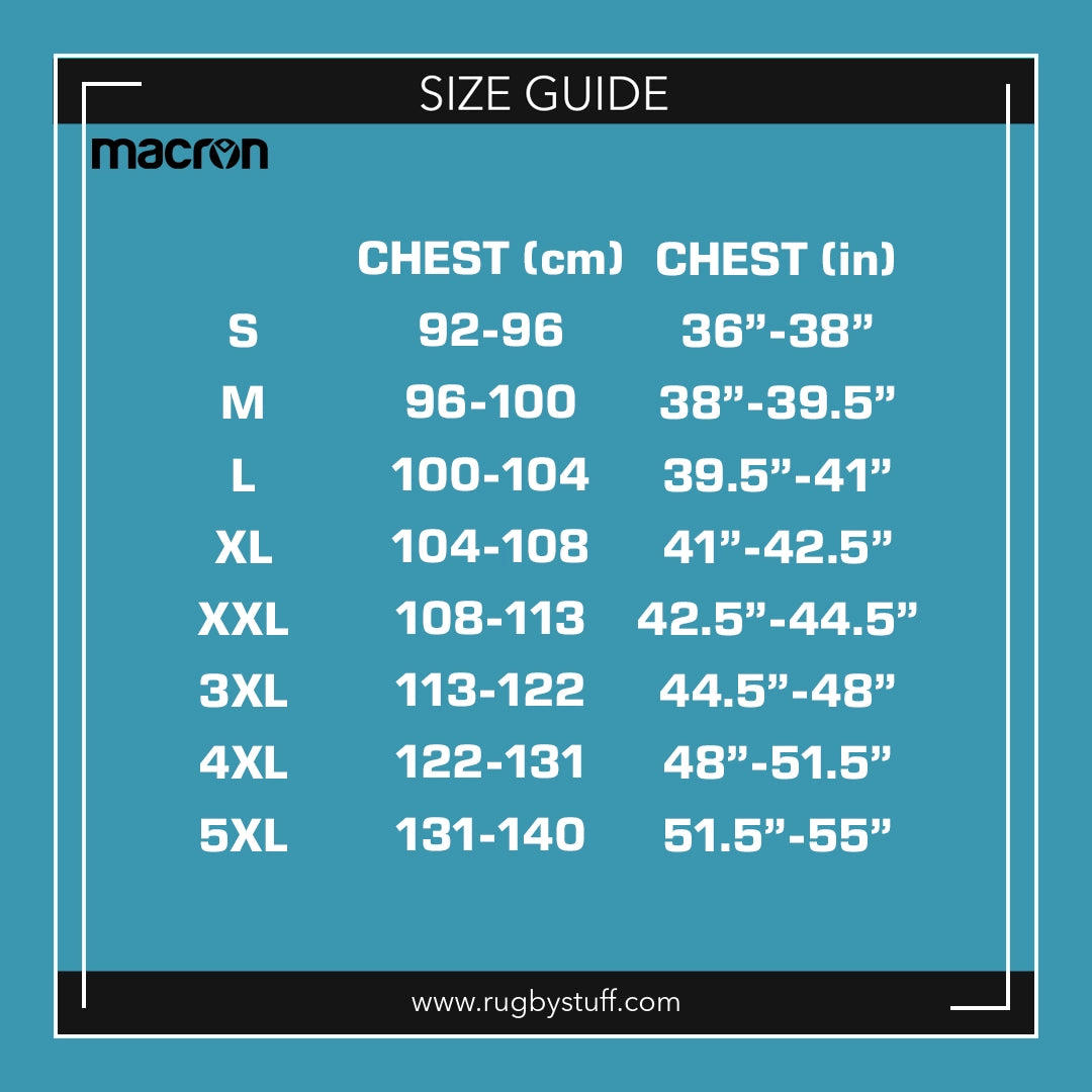 Uruguay Macron Men's Training Rugby Shirt - Breathable Performance Jersey for Rugby Practice & Sports Training - Perfect for Rugby Matches, Gym Workouts & Team Sports