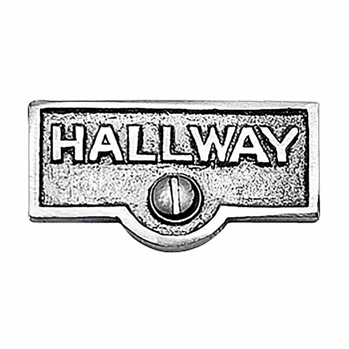 Hallway Name Signs - Chrome & Brass Switch Plate Tags with Mounting Screws - Perfect for Home Office Labeling & Room Identification