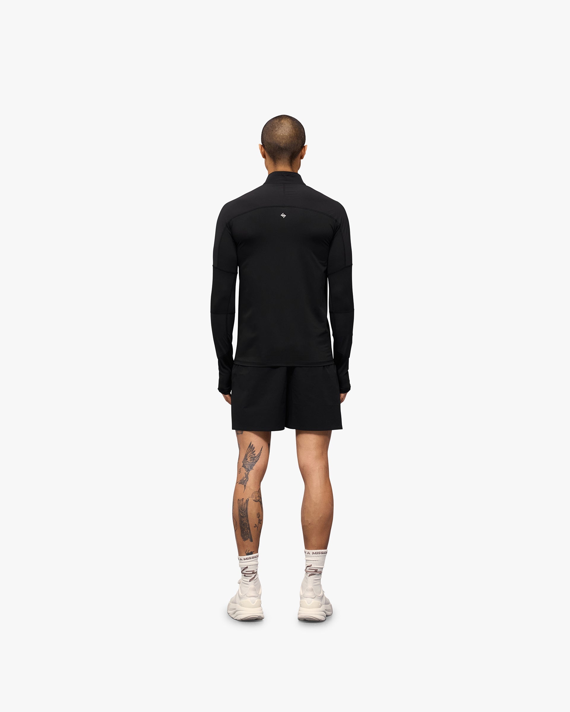 247 Run Quarter Zip Pullover - Lightweight Performance Running Jacket for Men & Women | Jet Black | Perfect for Jogging, Gym & Outdoor Activities