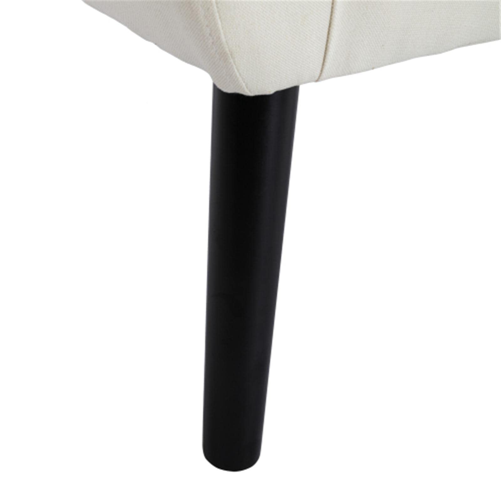 Ergonomic Office Chair & Modern Dining Chair - Beige Fabric Upholstery for Home & Office Comfort