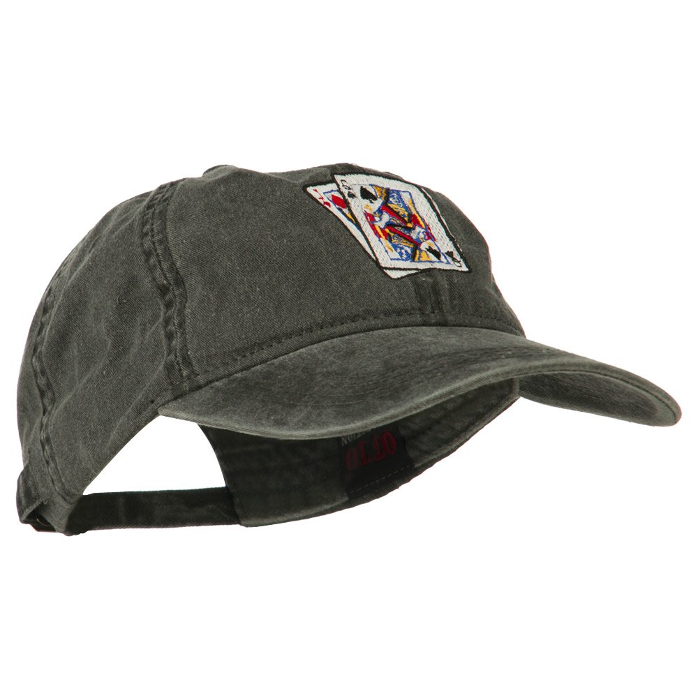 e4Hats.com Gaming Pinochle Embroidered Washed Cap - Vintage Style Cotton Baseball Hat for Card Game Lovers - Perfect for Poker Nights, Casino Parties & Retro Gaming Events