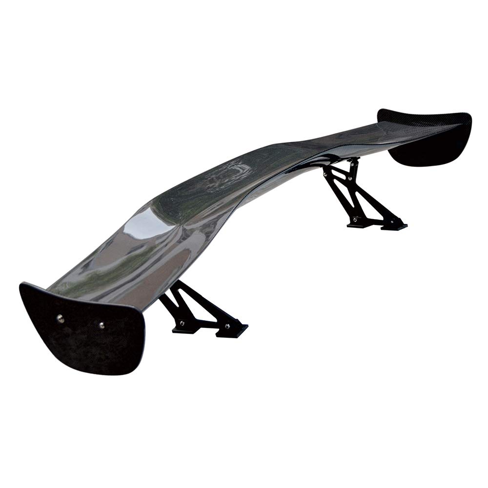 Universal Carbon Fiber Rear Trunk Spoiler Wing - Glossy Black Exterior Body Accessory for Cars | Enhances Style & Aerodynamics | Perfect for Sedans, Coupes & Sports Cars