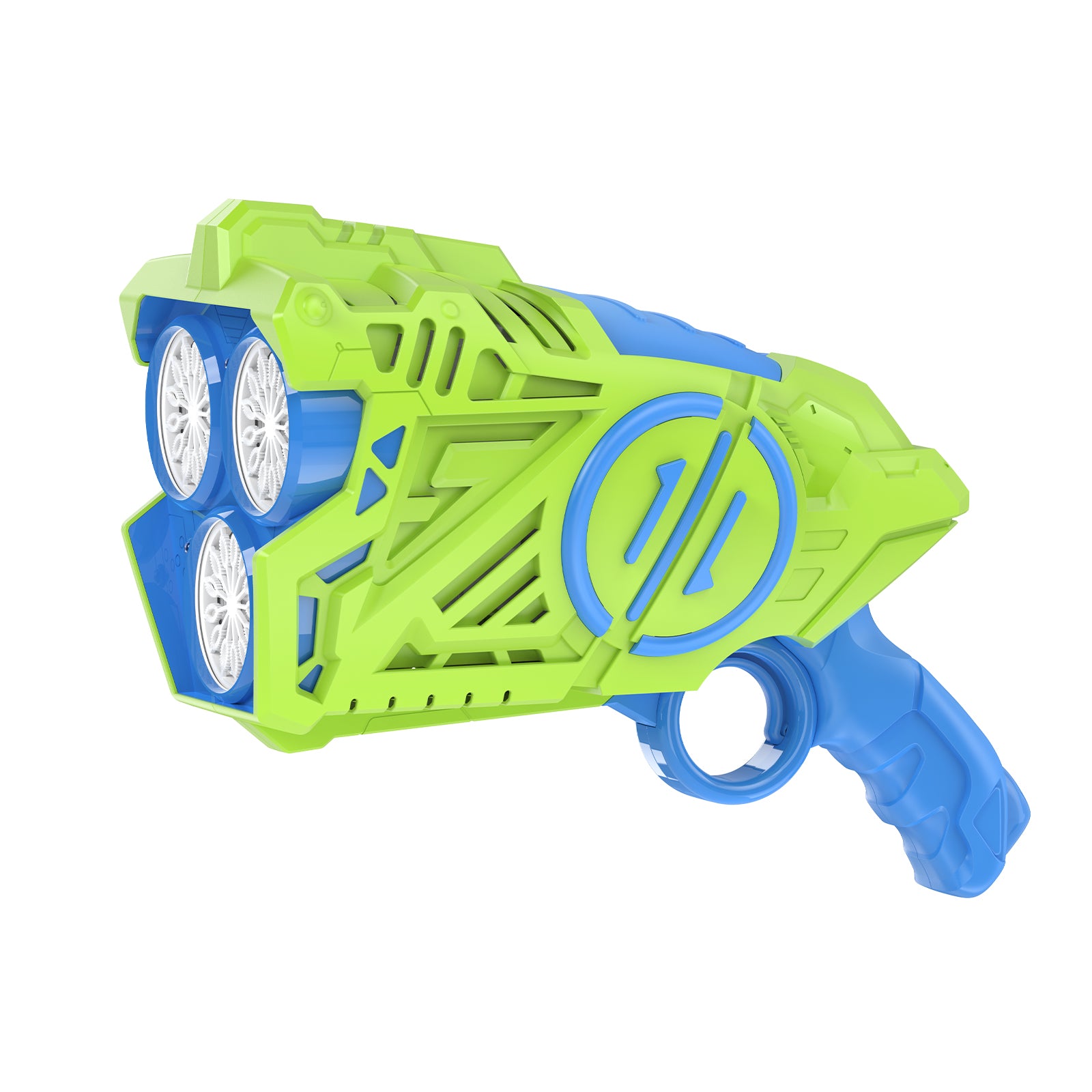 Contixo Deluxe Bubble Gun for Kids - Automatic Bubble Blowing Machine with 6 Nozzles | Fun Outdoor Toys for Birthday Parties, Backyard Play & Summer Activities
