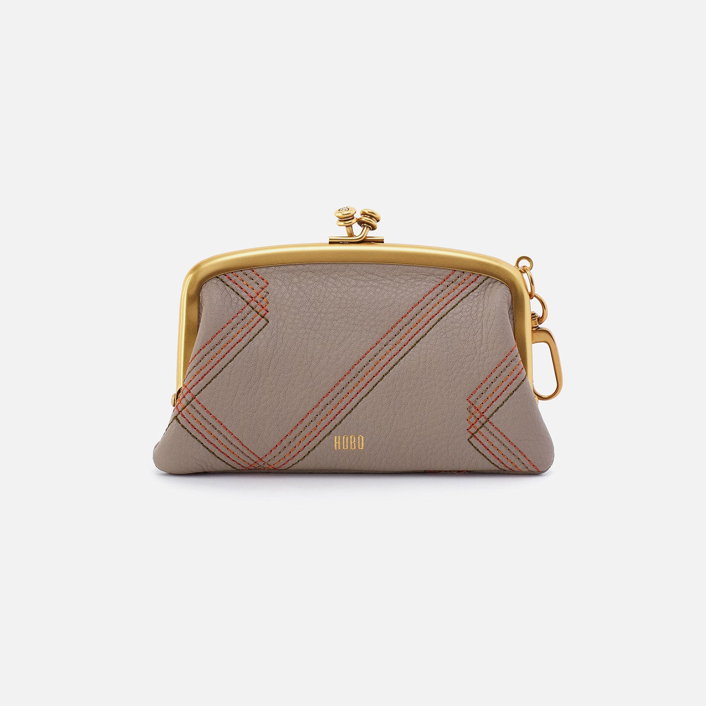 Premium Pebbled Leather Cheer Frame Pouch in Taupe - Stylish Crossbody Bag for Women, Perfect for Everyday Use, Travel & Work Essentials