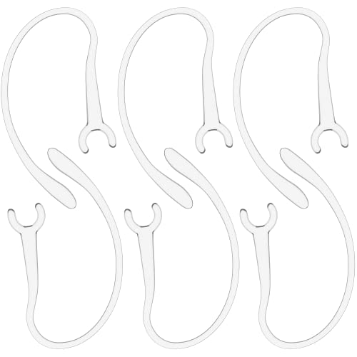 Redskypower 6mm Small Clamp Holder Ear Loops for Wireless Headset - Clear Replacement Ear Hooks & Earpiece Accessories (6 Pack) - Perfect for Office Calls, Gaming, and Remote Work