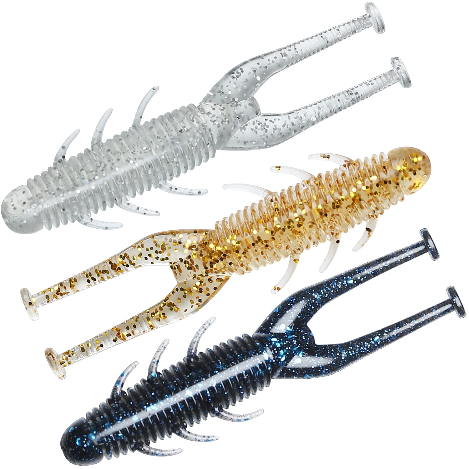 GOTOUR Pre-Rigged Jig Head Fishing Lures - Weedless Soft Jointed Swimbaits for Bass, Walleye & Shad | Freshwater & Saltwater Fishing Baits with Spinner | Perfect for Lake, River & Ocean Fishing