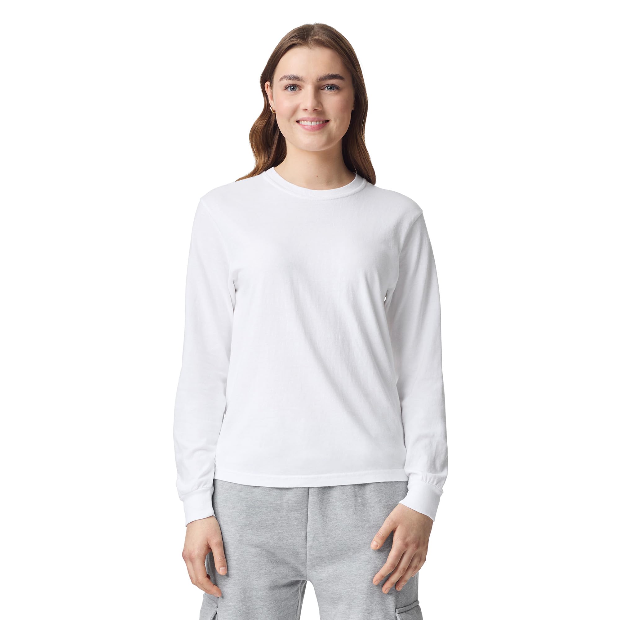 Comfort Colors G6014 Long Sleeve T-Shirt for Men & Women - Soft Cotton Crewneck Casual Tee for Everyday Wear, Work & Outdoor Activities