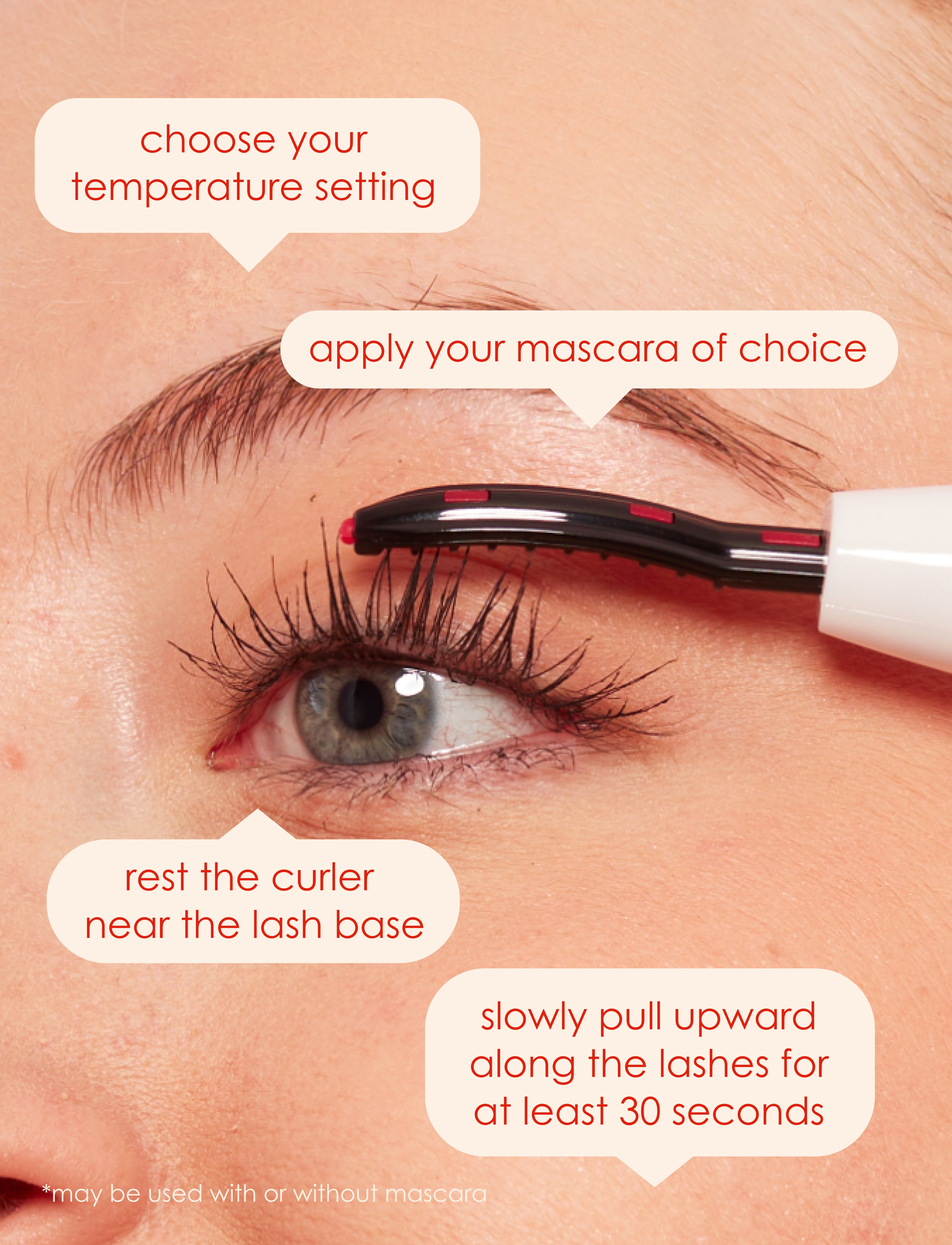 GrandeLASH Lift Heated Eyelash Curler - Professional Lash Curling Tool for Long-Lasting Volume & Lift - Perfect for Home Use, Salons, and Special Occasions