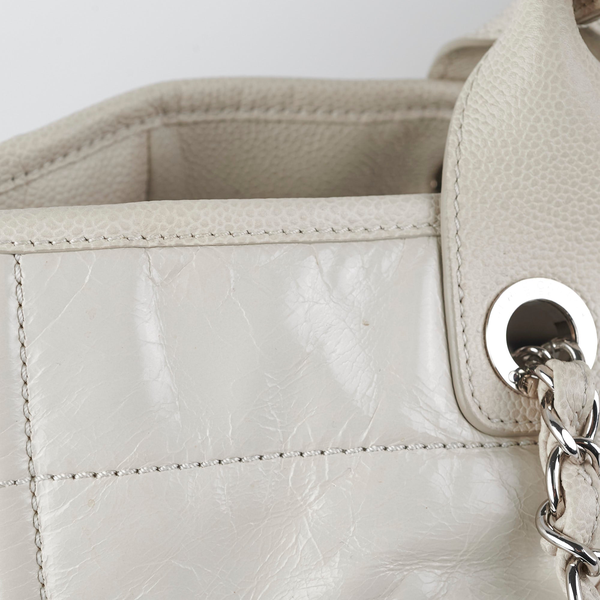 Chanel Calfskin Deauville White Tote Bag - Luxury Leather Handbag for Women | Perfect for Work, Travel & Everyday Use