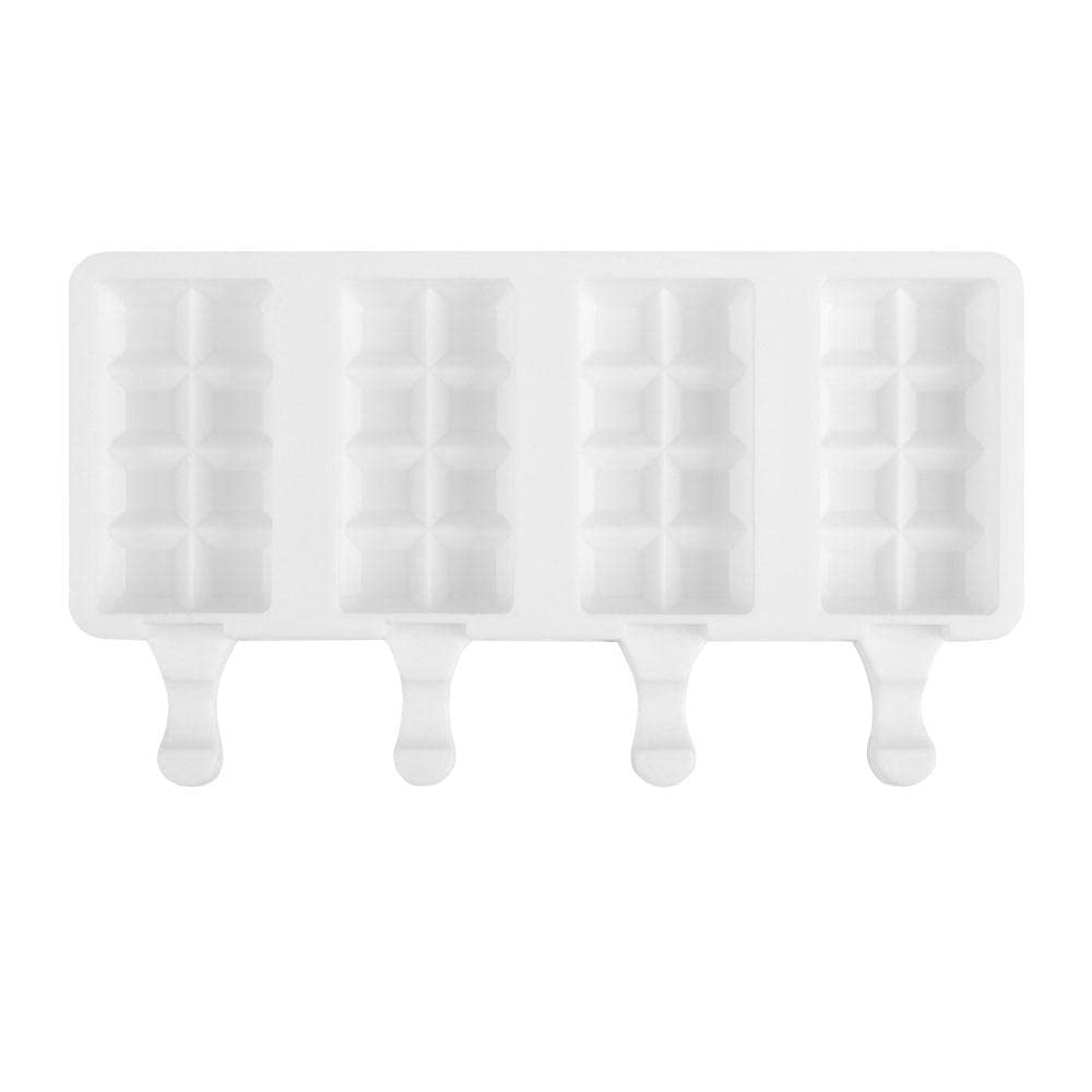 Premium DIY Silicone Ice Cream Mold with Lattice Shape - Popsicle Maker with Wooden Sticks for Homemade Frozen Treats - Perfect for Summer Parties, Kids Snacks & Dessert Making