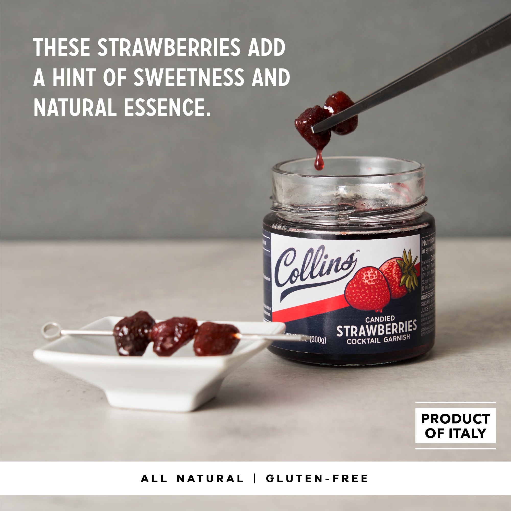 Sweet Candied Strawberries in Syrup - 10.6 oz Jar | Premium Preserved Fruit for Desserts, Baking & Gift Giving