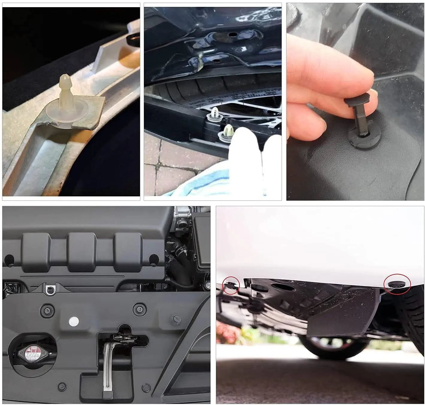 415 Pcs Car Push Retainer Clips Kit - Universal Fit for GM, Ford, Toyota, Honda, Chrysler - Auto Body Panel Fasteners for Bumpers, Fenders, Wheel Wells & Interior Trim