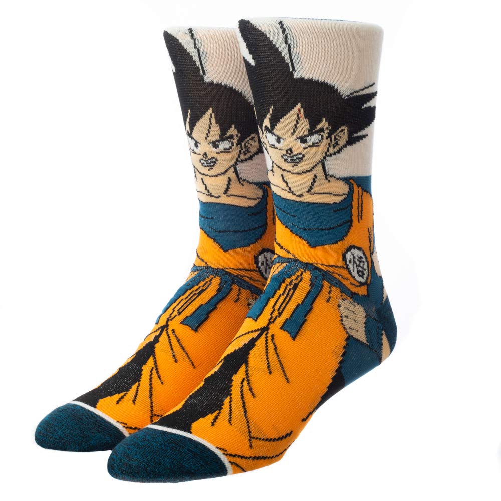 Dragon Ball Z Anime 5-Pack Men's Cotton Crew Socks - Comfortable Cartoon Character Socks for Daily Wear, Gym & Cosplay