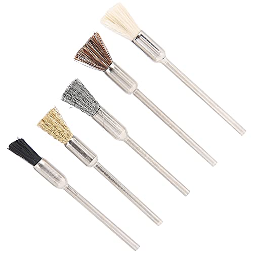 Professional Nail Drill Bit Cleaning Brush - Soft Manicure Tool with 5 Replacement Heads for Home & Salon Use | Perfect for Nail Art, Acrylics & Gel Polish Removal