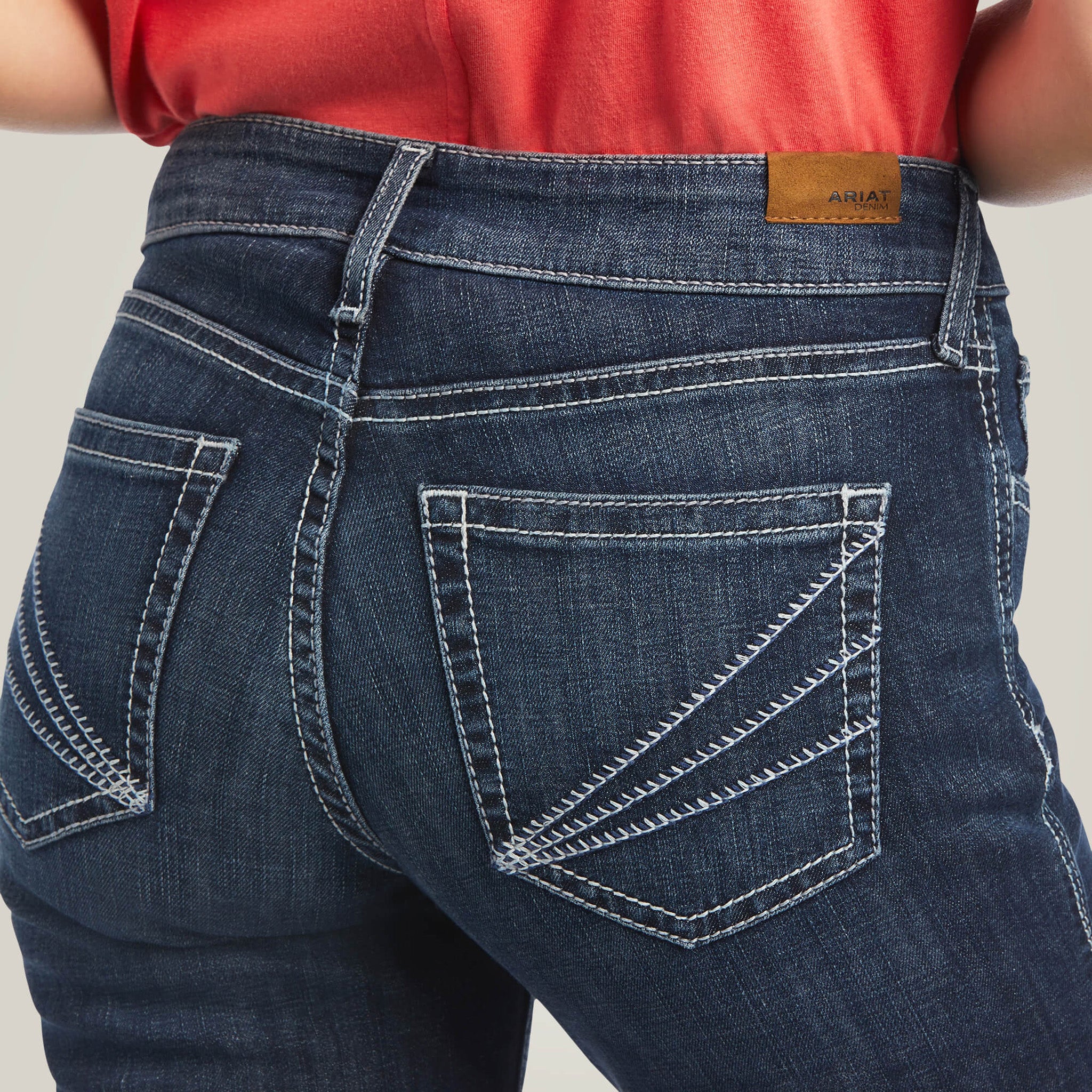 Ariat Alisha Wide Leg Trouser Jeans for Women - Comfortable Stretch Denim Pants for Work, Casual & Riding | Western Style Bootcut Jeans